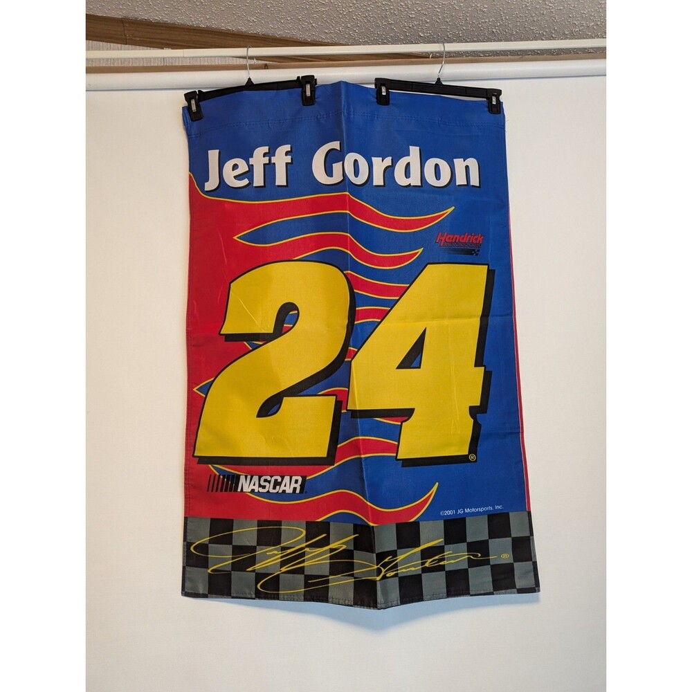 2001 JEFF GORDON Hendrick Motorsports #24 Nascar Nylon Flag Banner 42x 28"